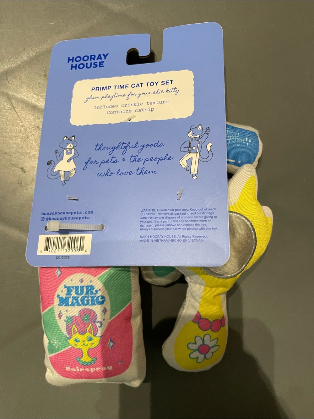 Hooray House Beauty Shop Catnip Toy Set New - Picture 2 of 3